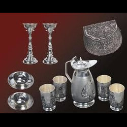 German Silver Glass Set With Jug